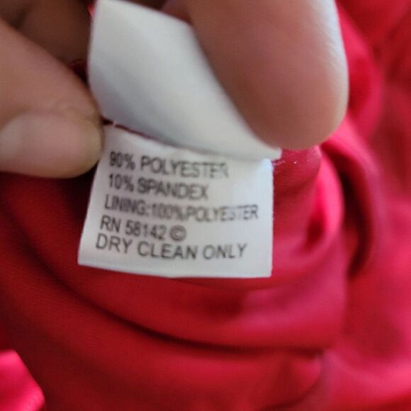 London Times Hi-Low Red Dress (Size 16W) - Picture 6 of 8